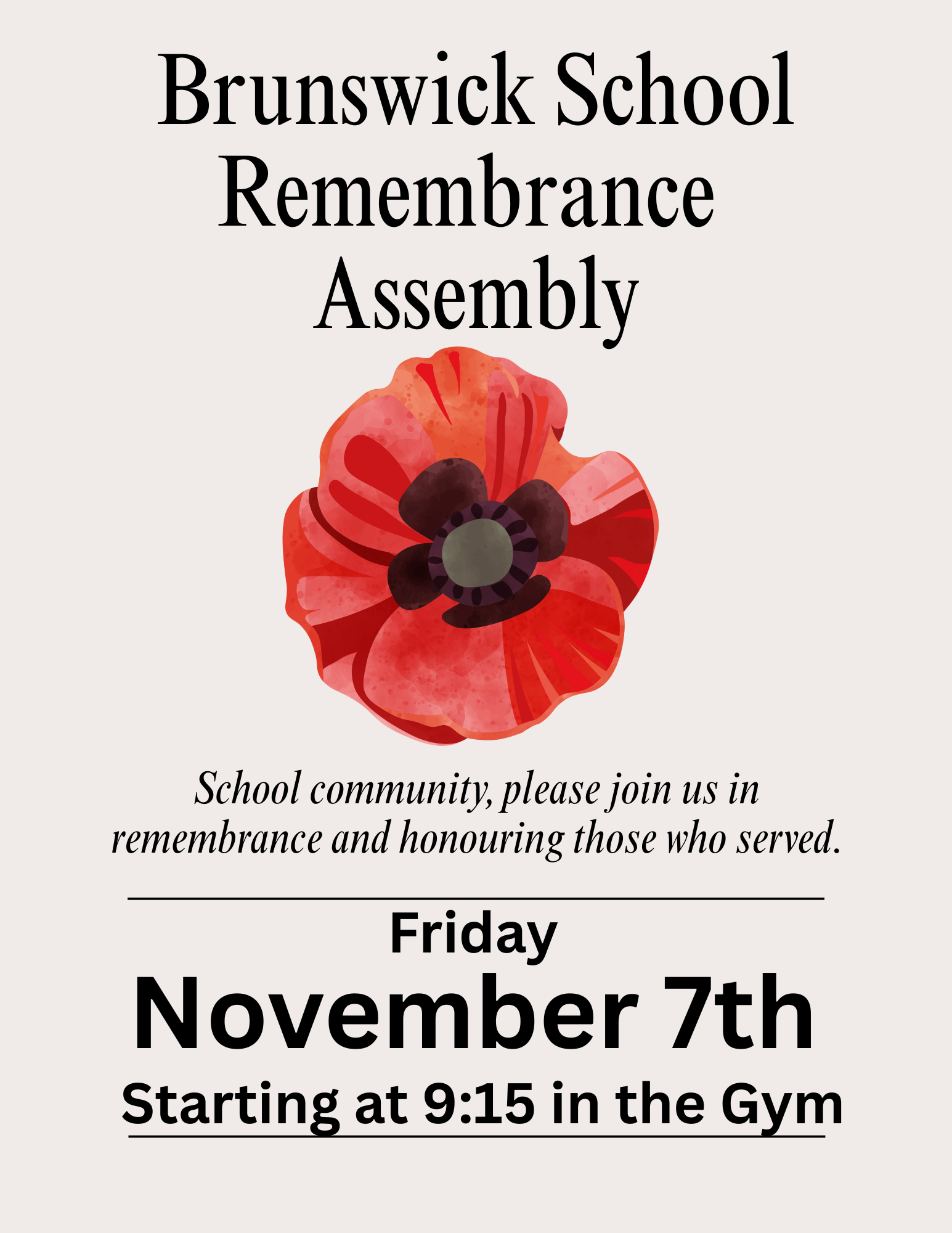 Remembrance Day Assembly